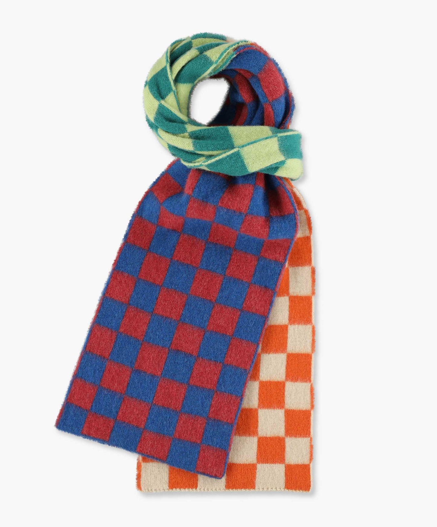 Scottish Lambswool Cosmic Checkerboard Scarf