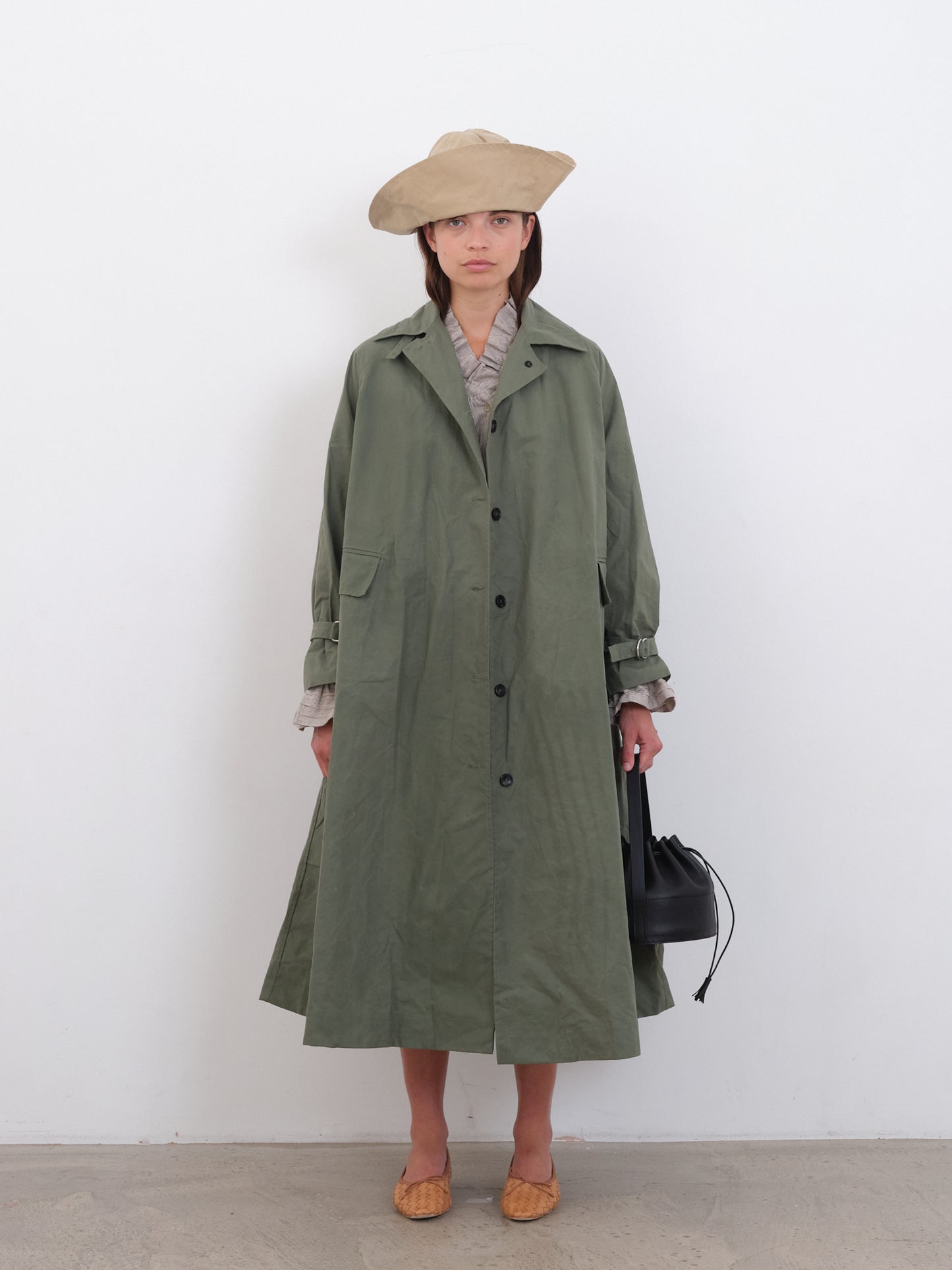 Waxed Cotton Kit Trench Coat