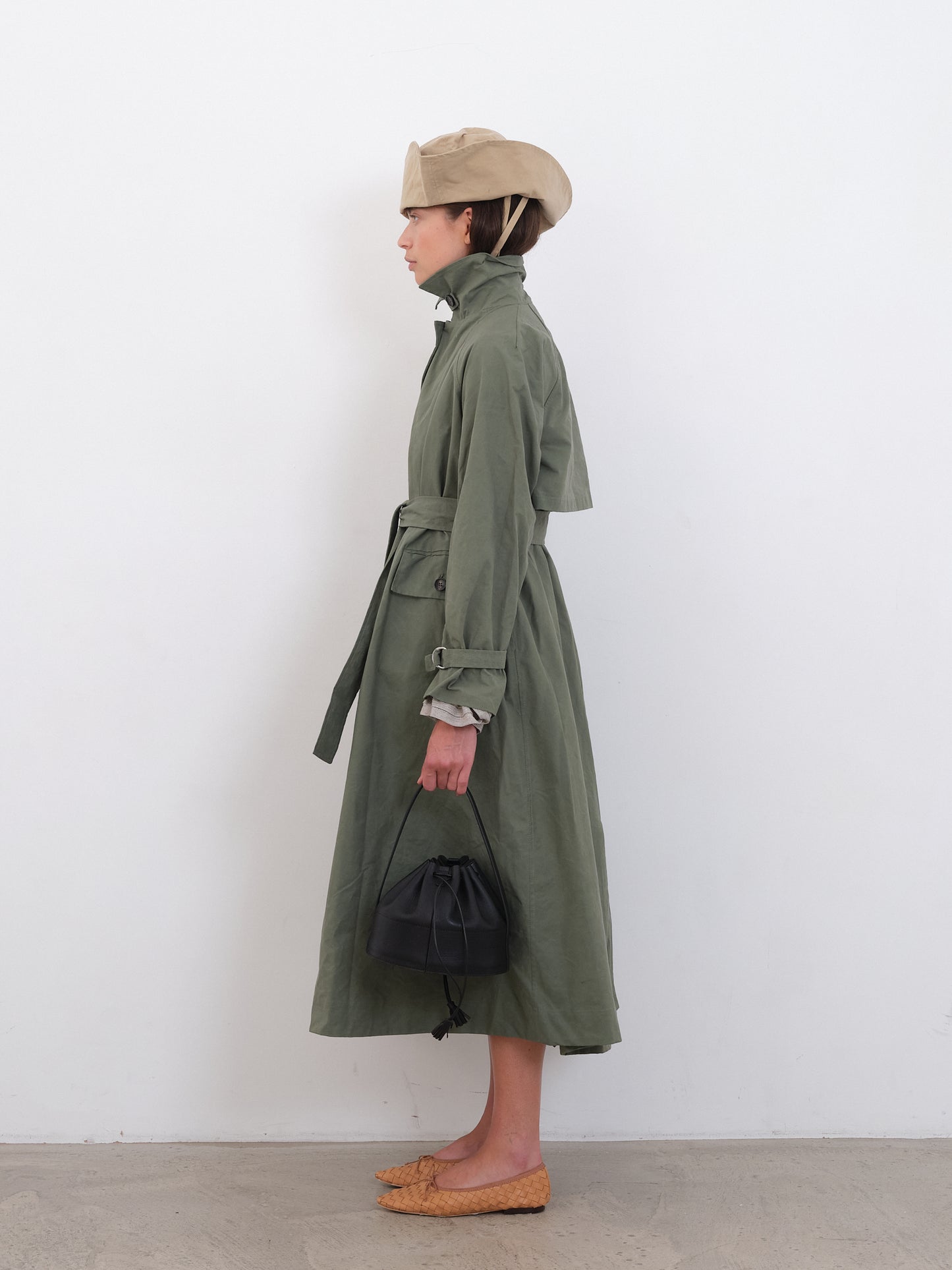 Waxed Cotton Kit Trench Coat