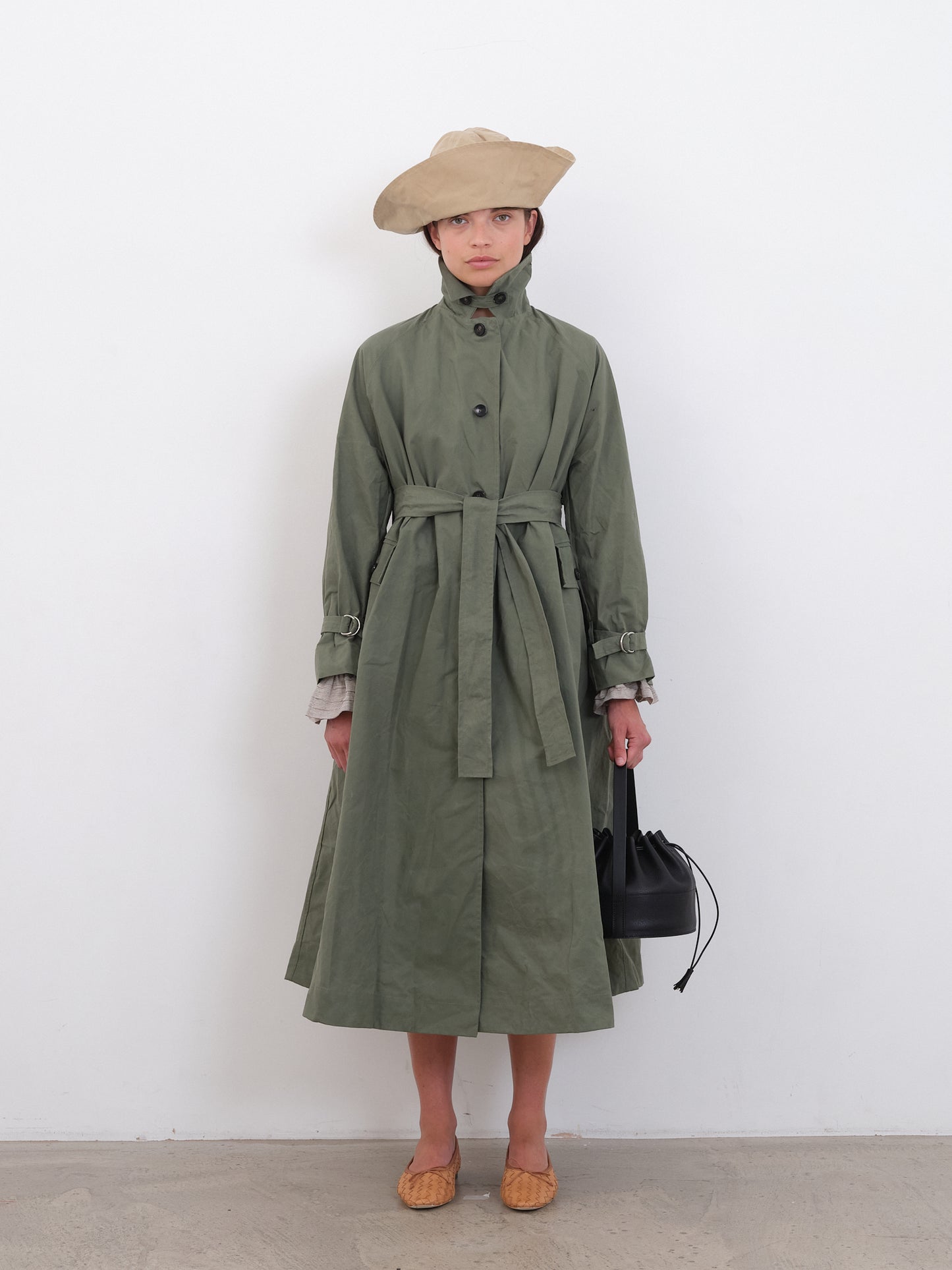 Waxed Cotton Kit Trench Coat
