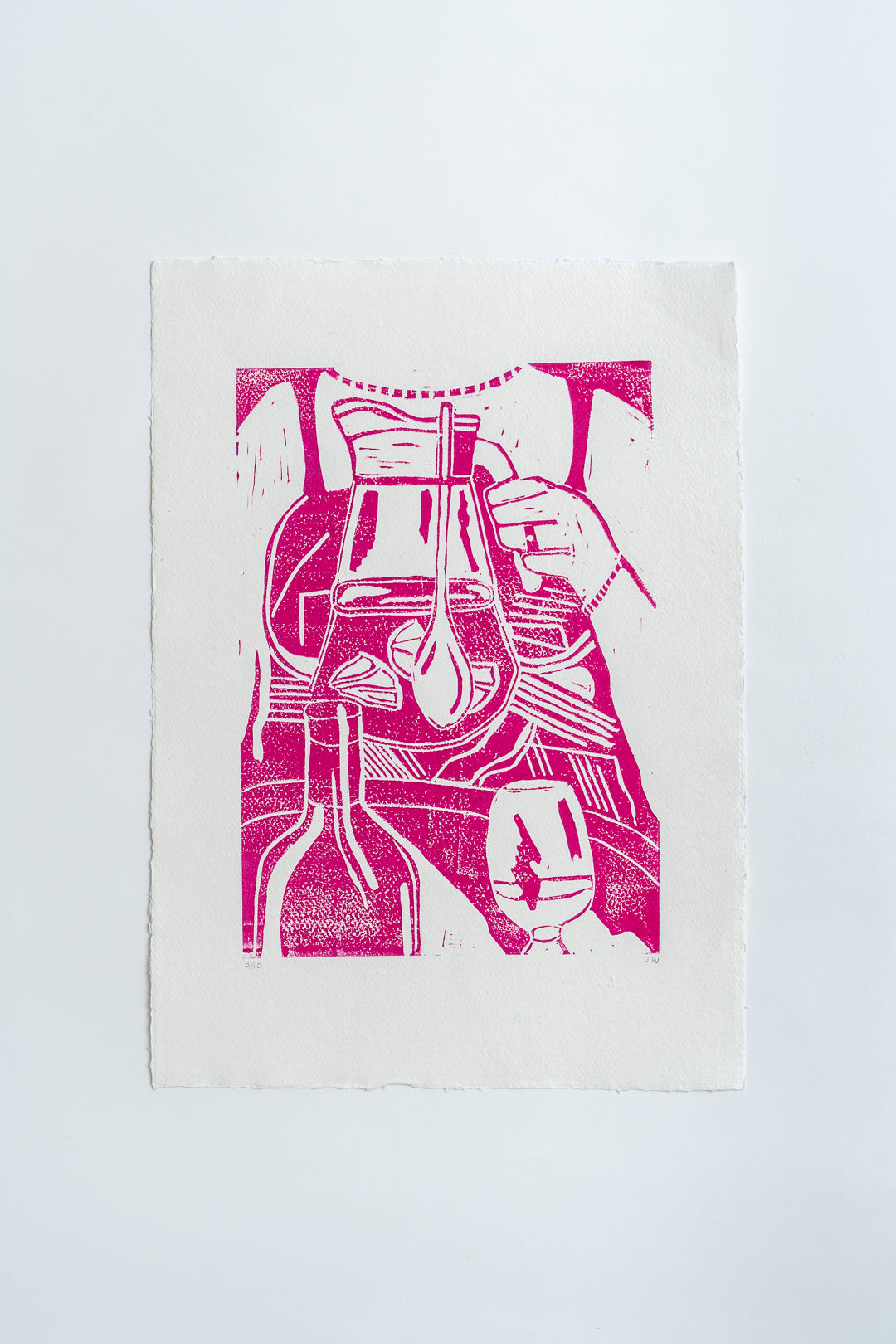 'Sangria' Lino Print