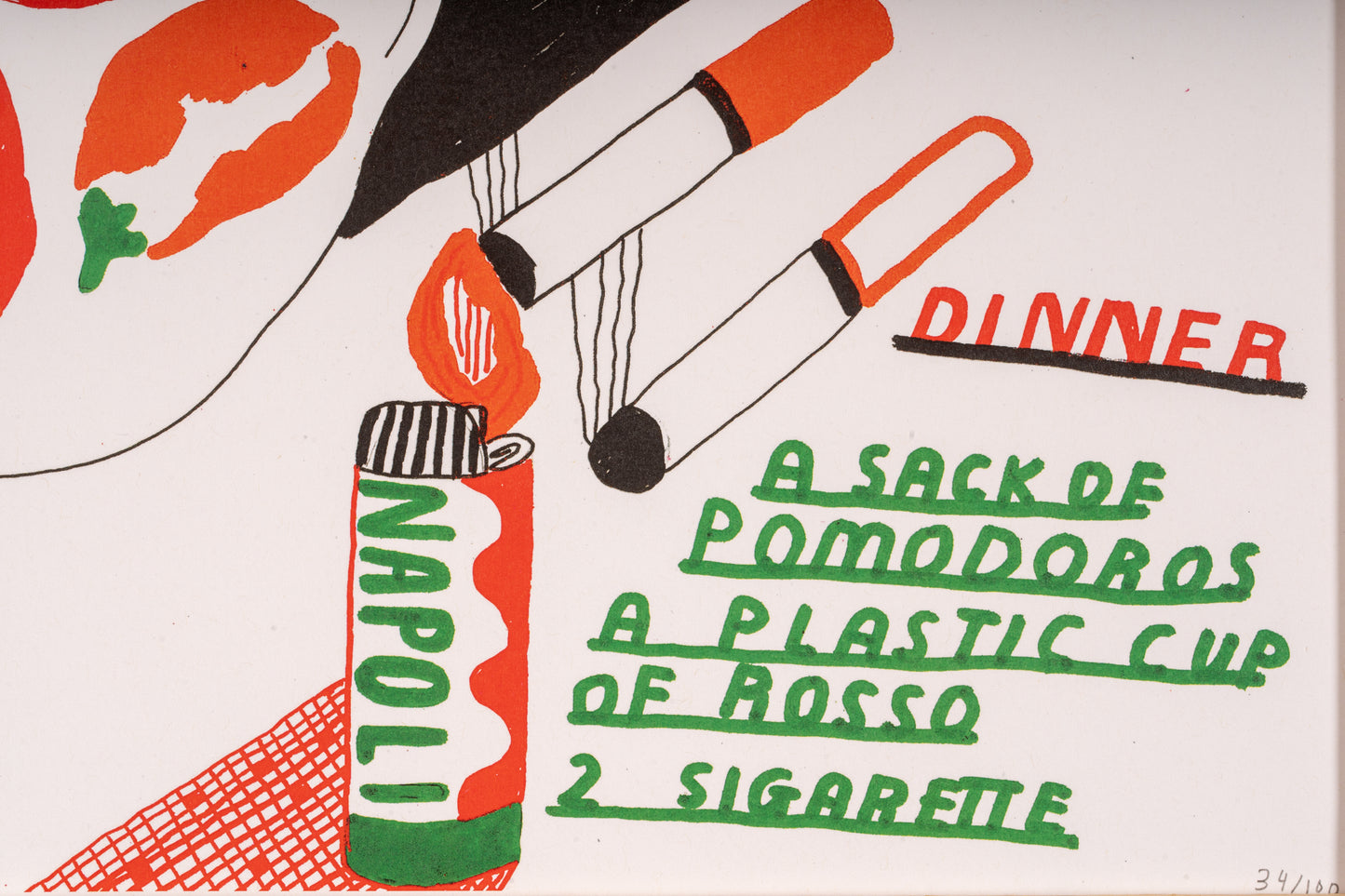 Jesse Warby 'A Dinner in Napoli' Print