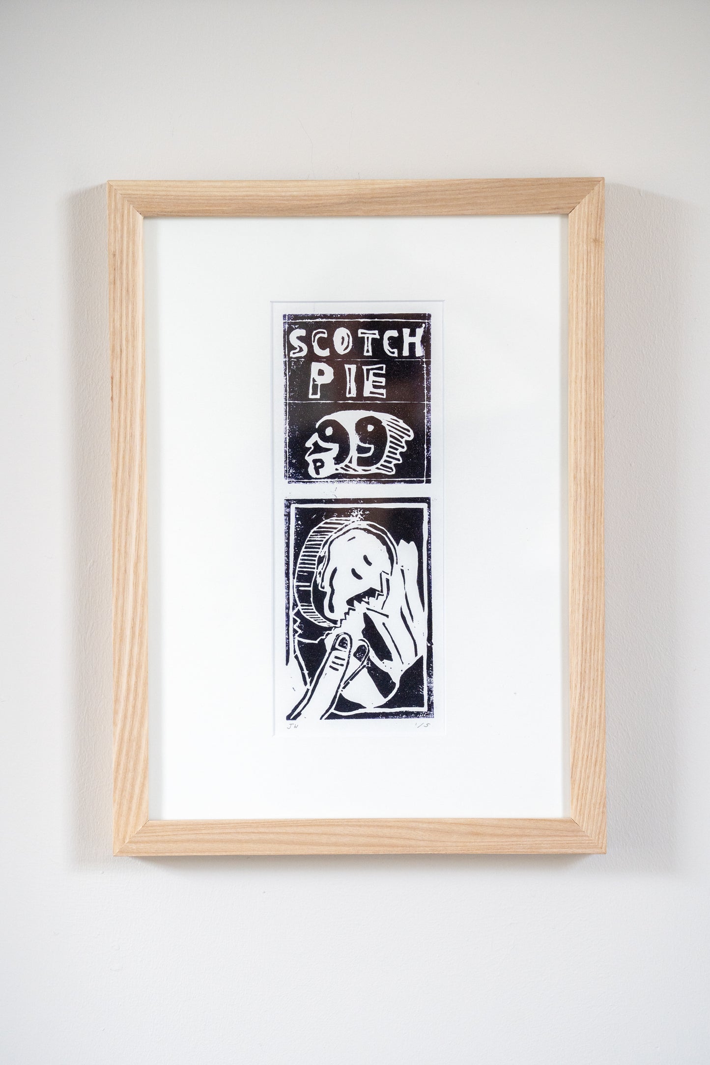 Jesse Warby 'Scotch Pie' Lino Print