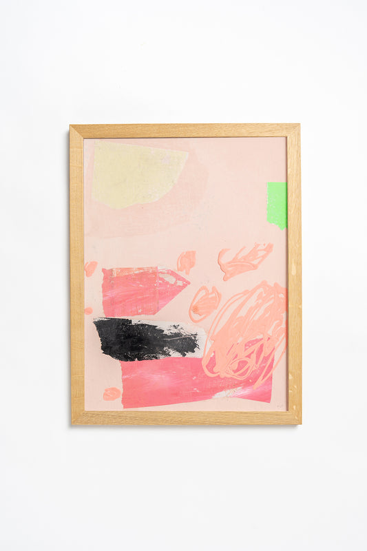 Maisie Pack 'Rosy Retrospection' Original Mixed Media Artwork