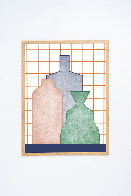 Print 'Study of Glass Vases'