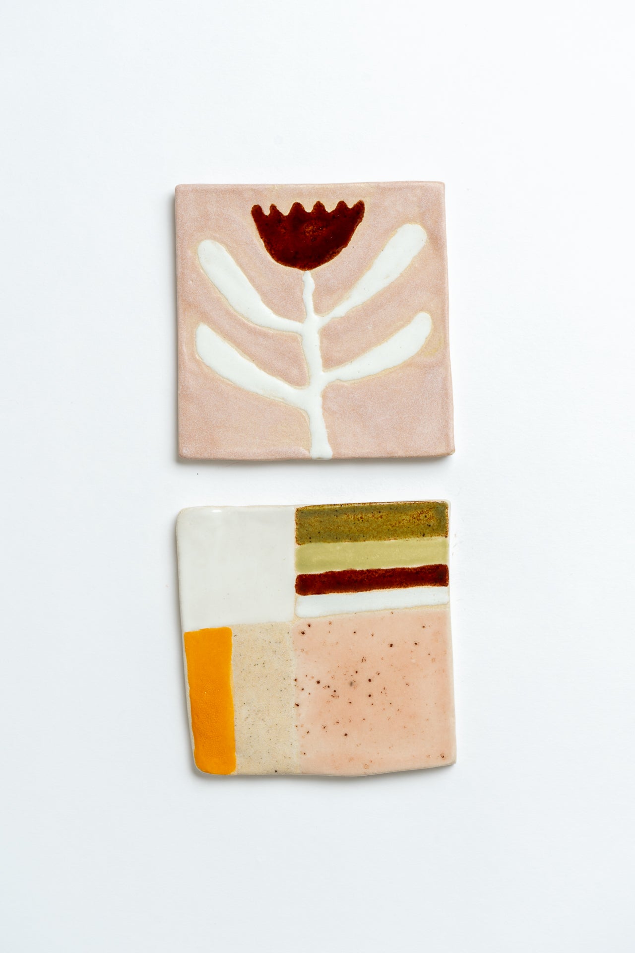 Ceramic 'Tall Tulip' Hand Painted Tile