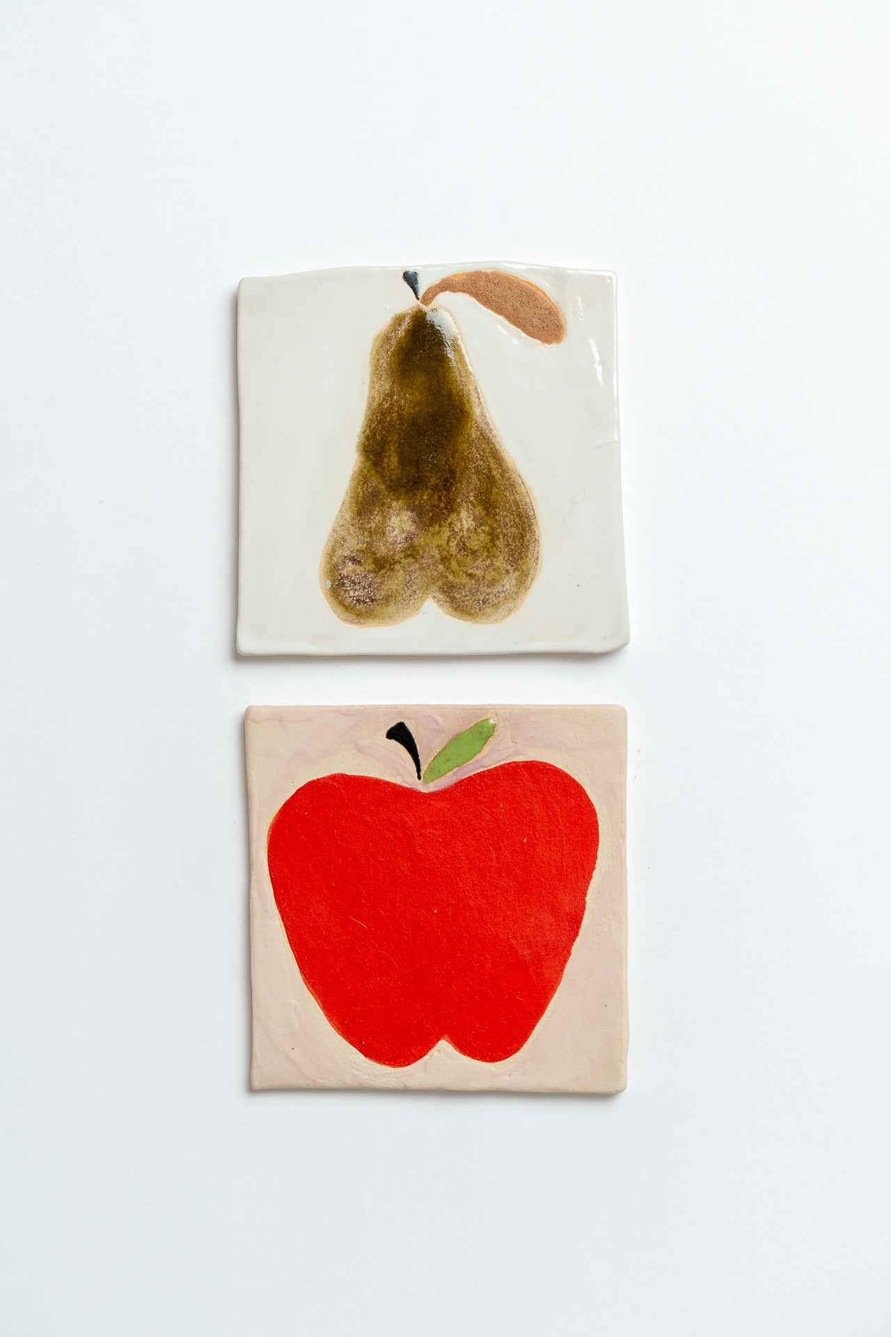 Cermic 'Pear I' Hand Painted Tile