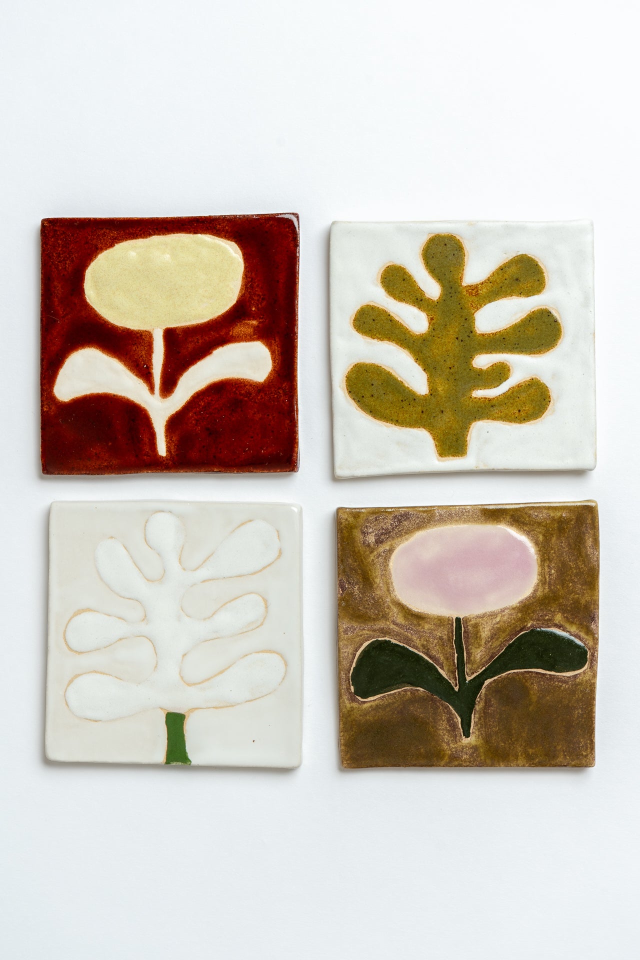 Ceramic 'Butter Yellow Flower' Hand Painted Tile