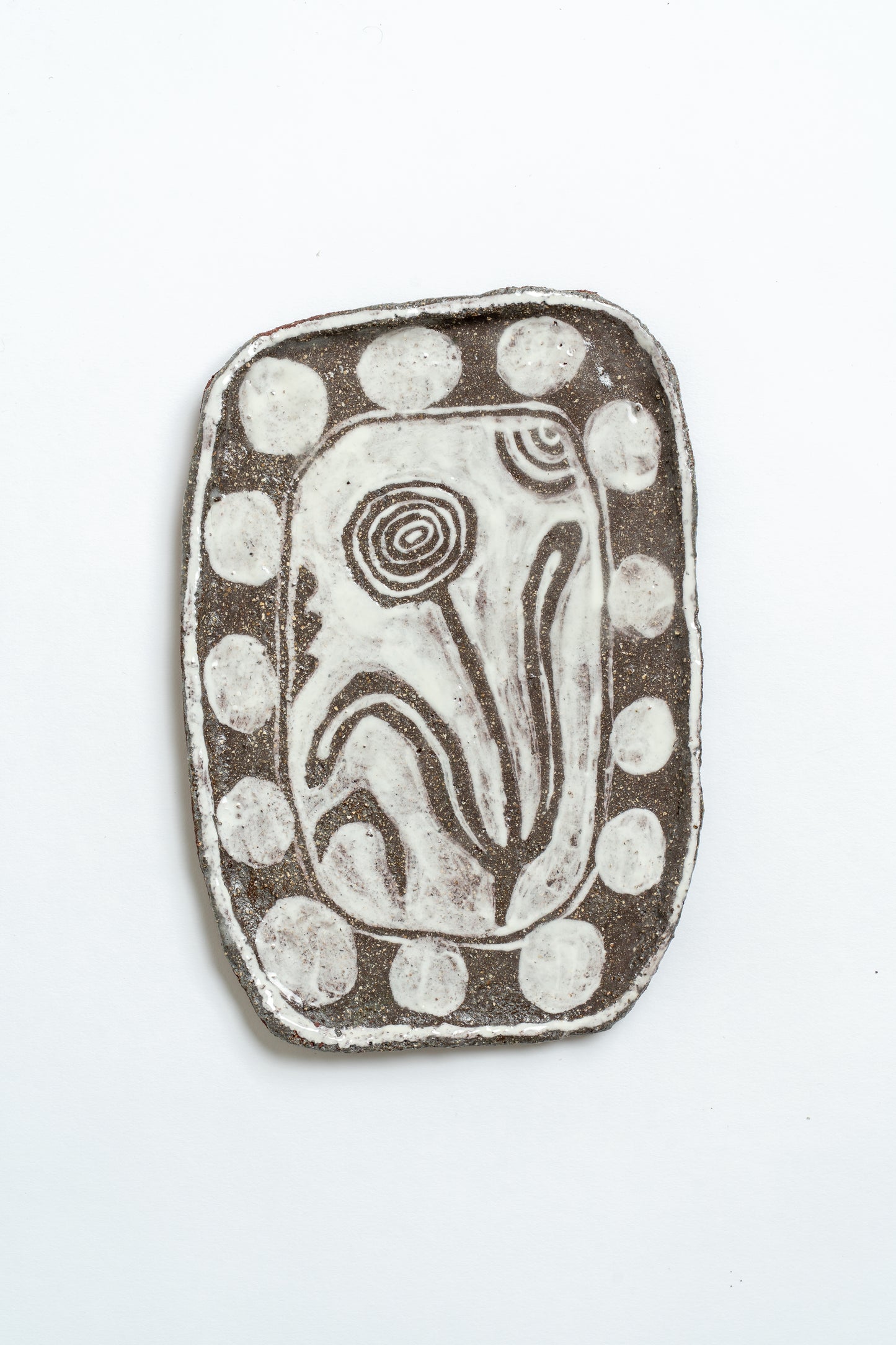 Ceramic 'Tulip' Hand Painted Plate White