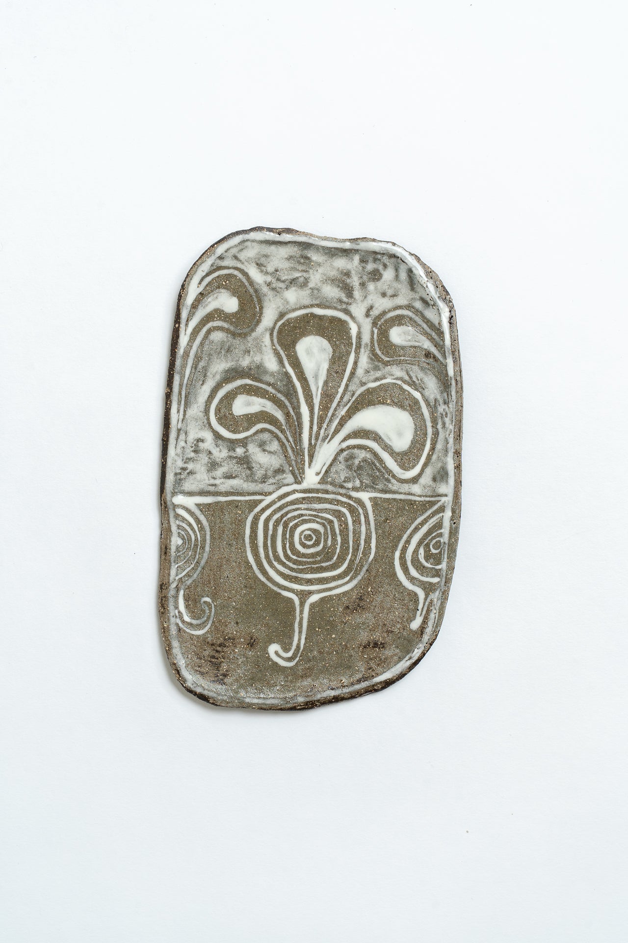 Ceramic 'Turnip' Hand Painted Plate White