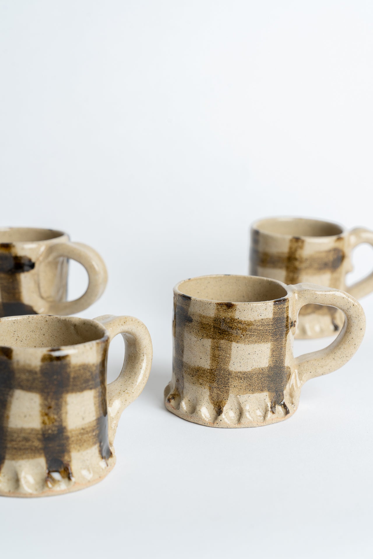 Ceramic Criss Cross Espresso Cup Natural