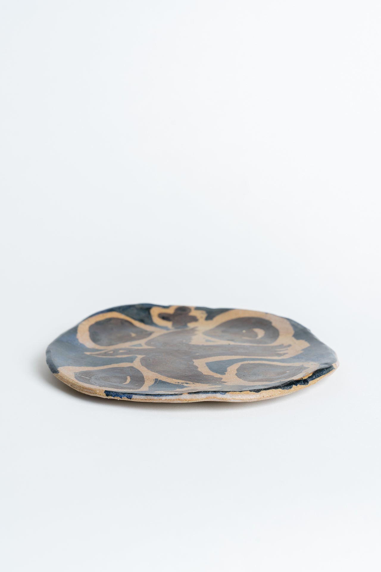 Ceramic Black Bird with Moons Plate