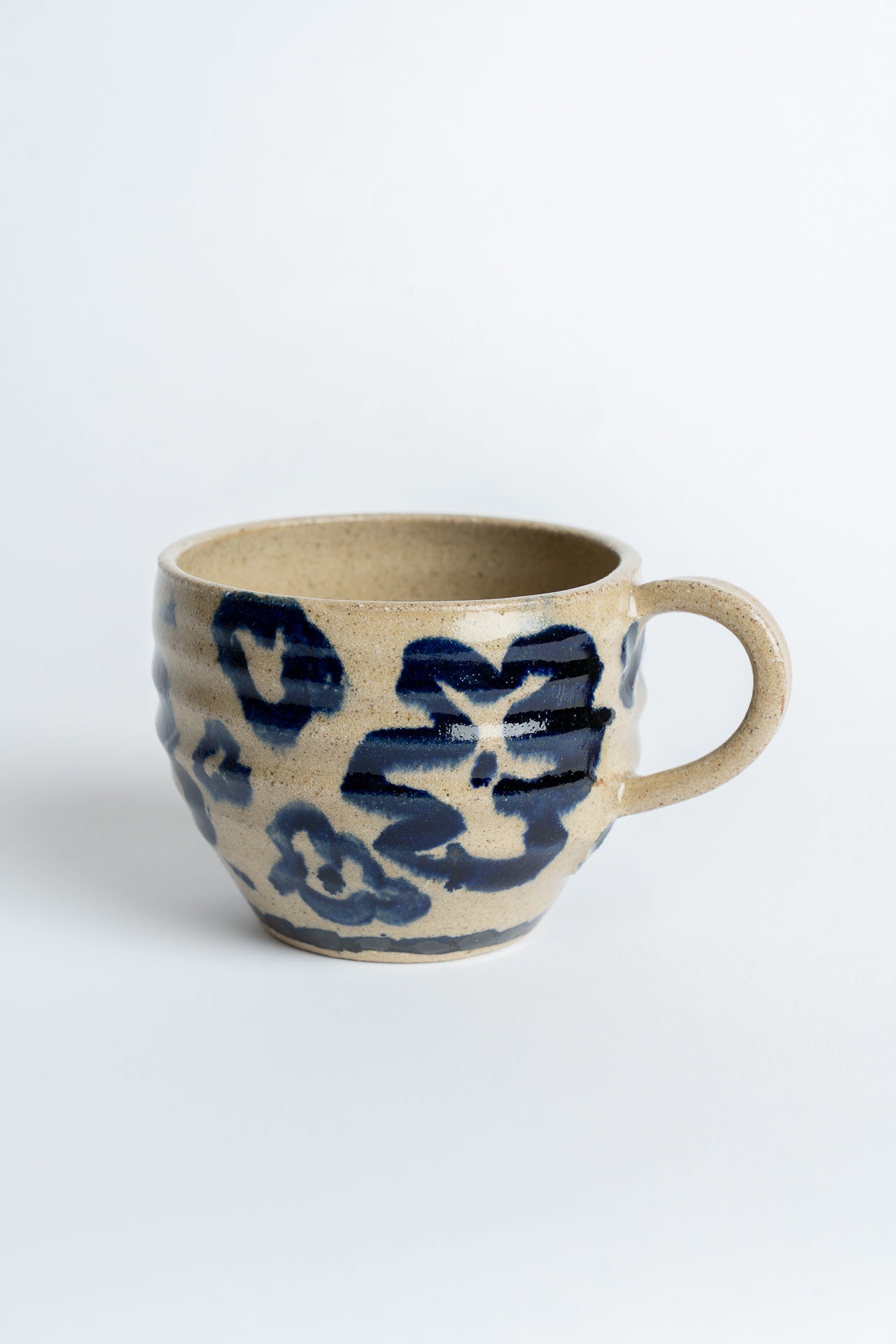 Ceramic Flower Teacup Blue