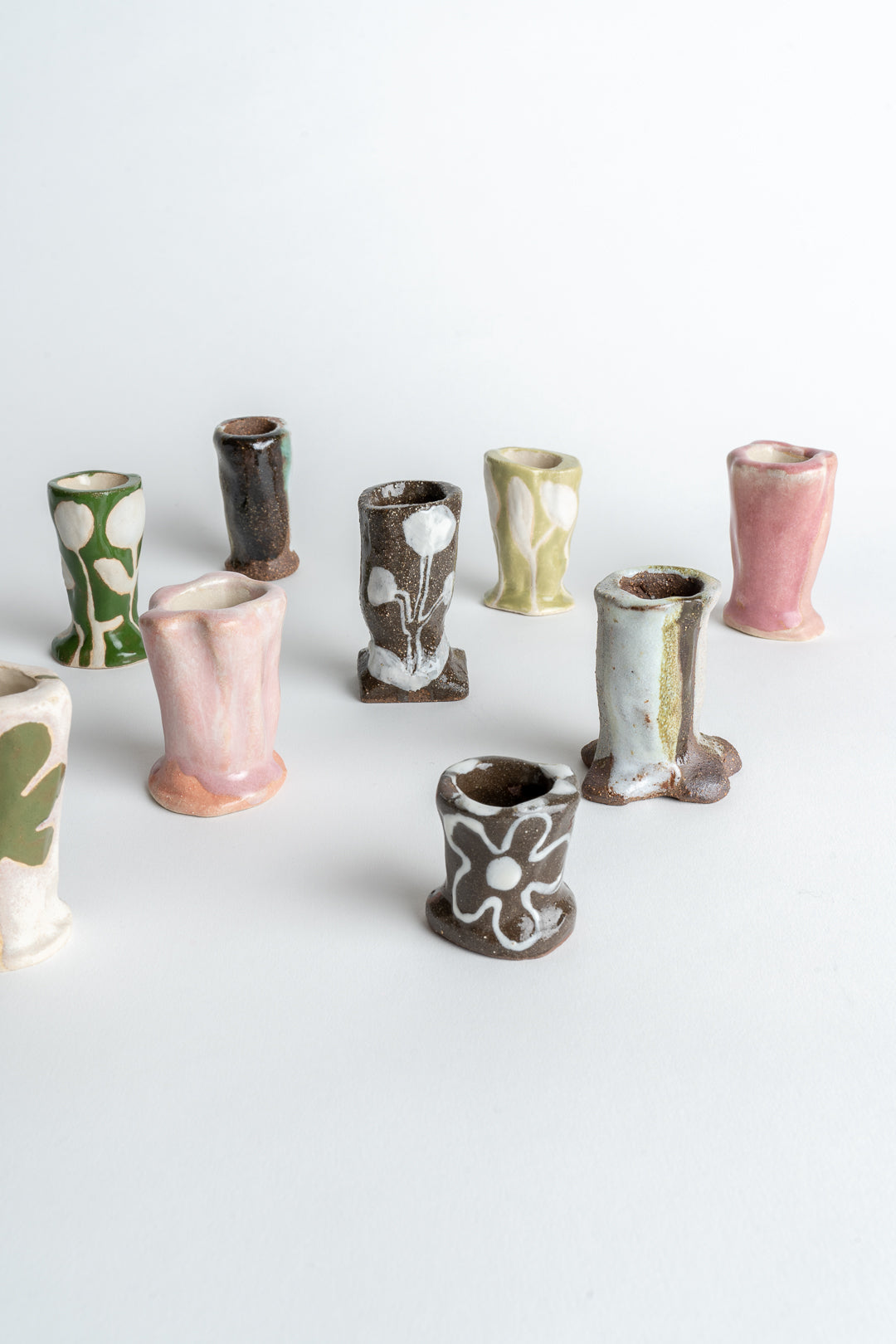 Ceramic 'Daisy Flower' Hand Painted Candle Holder