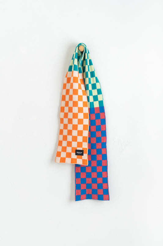 Scottish Lambswool Cosmic Checkerboard Scarf