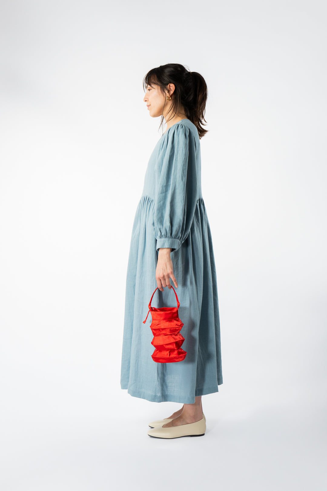 Hand Made Satin Drawstring Lantern Bag
