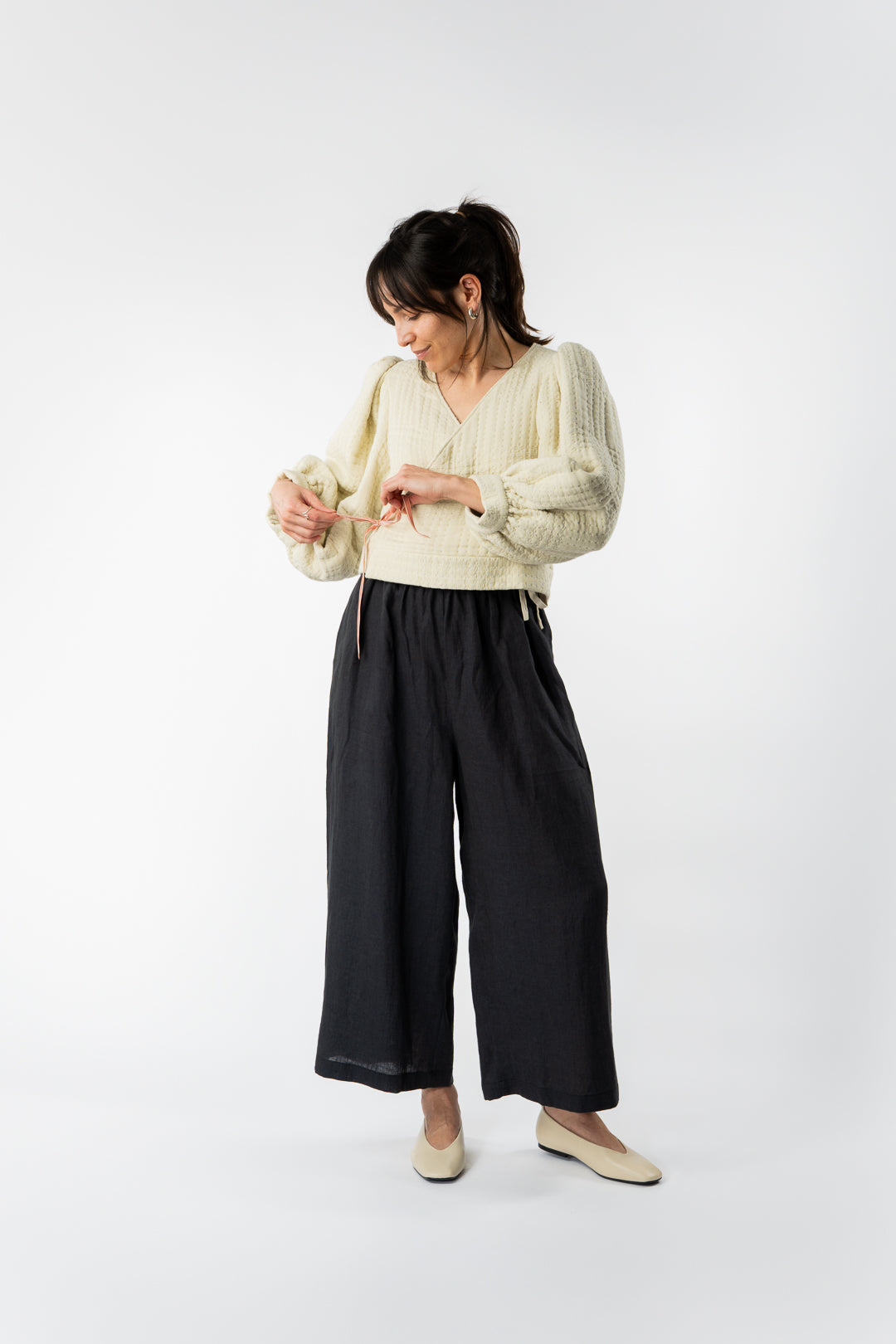Linen Rebecca Trouser Charcoal