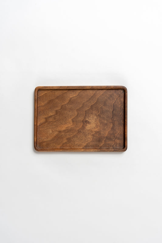 Hand Carved Walnut Wood Tray