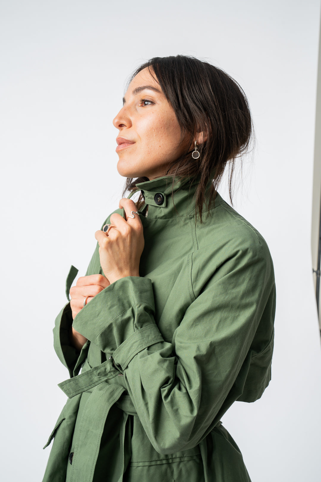Waxed Cotton Kit Trench Coat