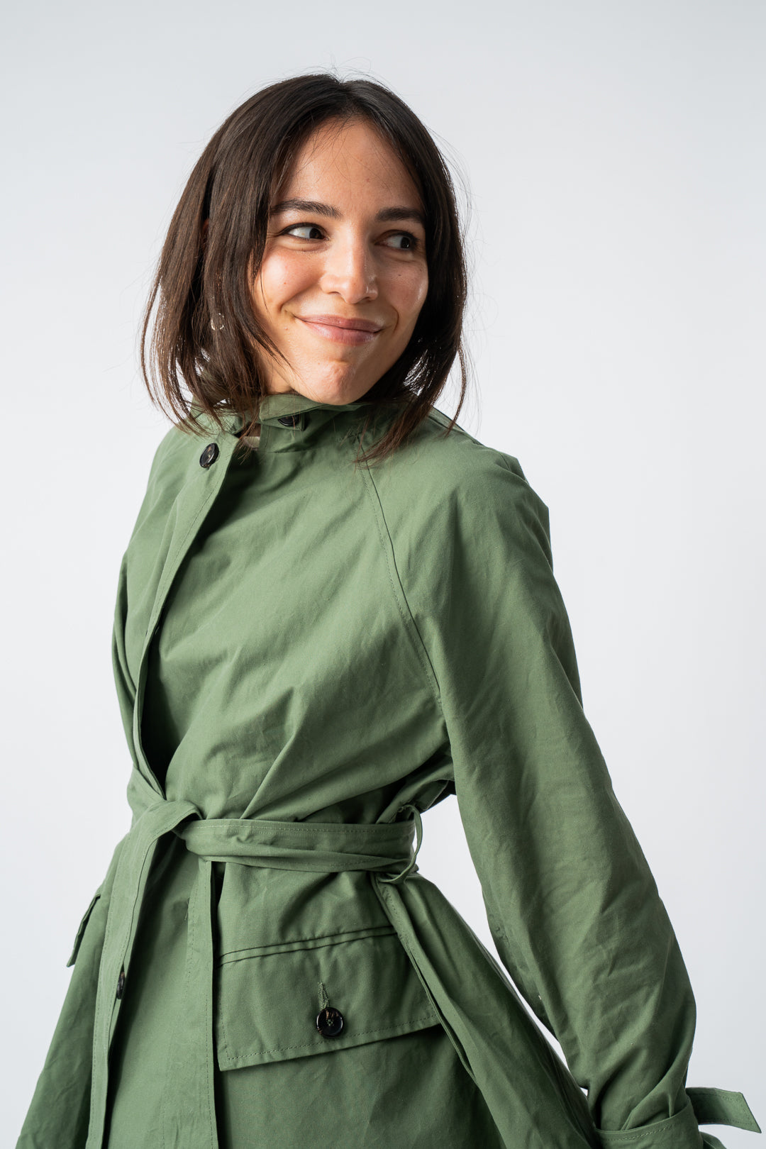 Waxed Cotton Kit Trench Coat