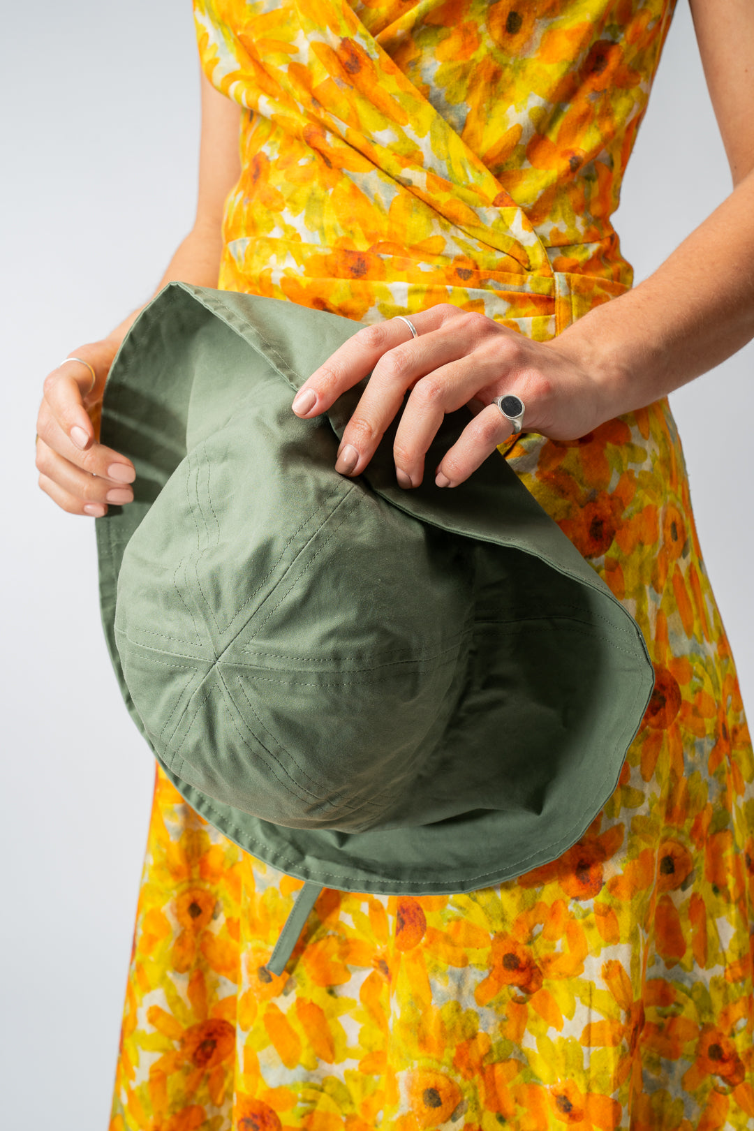 Linen Blend Cardo Dress Yellow