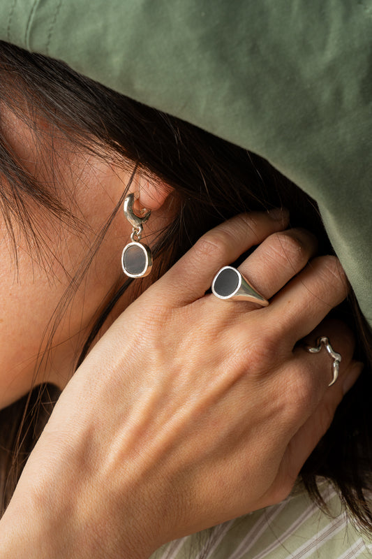 Recycled Silver Sol Earrings