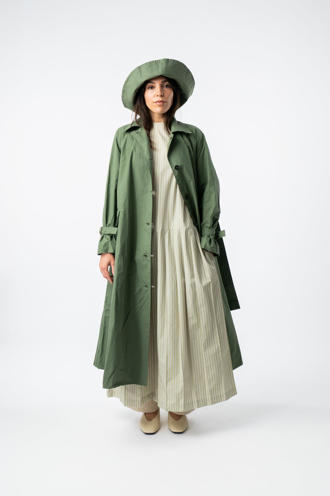 Waxed Cotton Kit Trench Coat