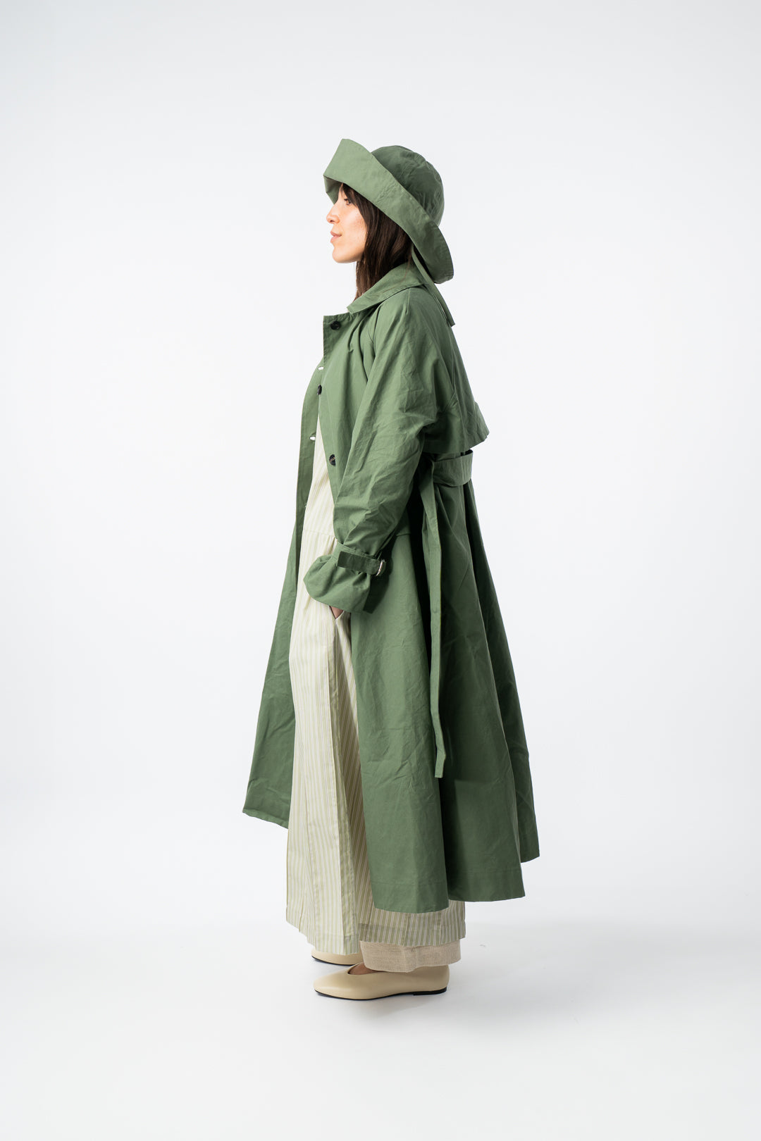Waxed Cotton Kit Trench Coat