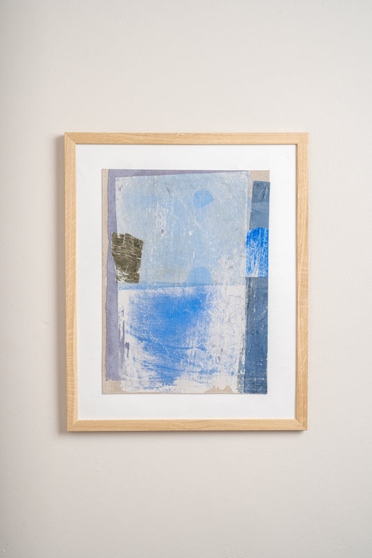 Maisie Pack 'Thoughts in Blue' Original Mixed Media Artwork