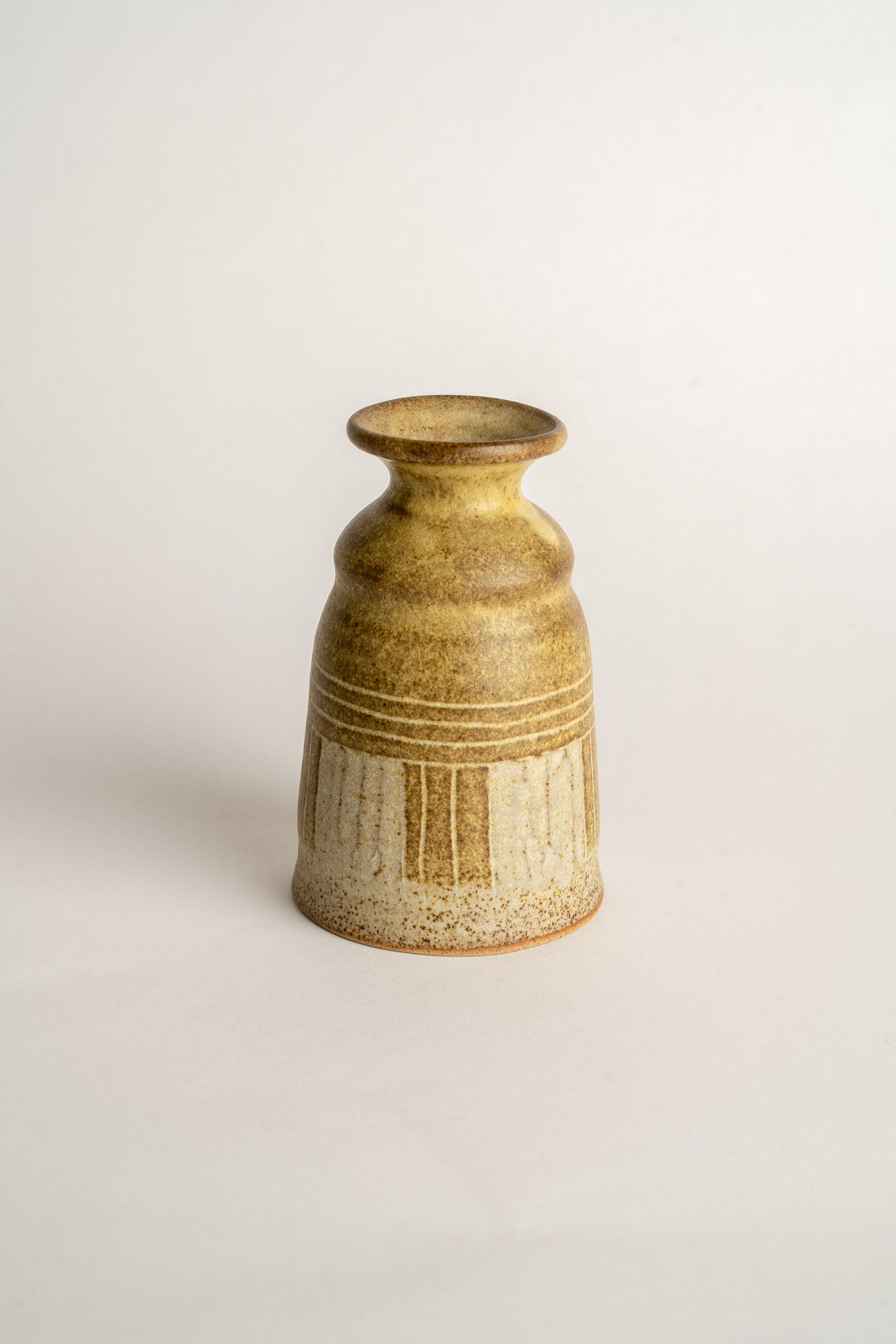 Curated Home & Grown Vintage Bud Vase With Sgraffito Decoration