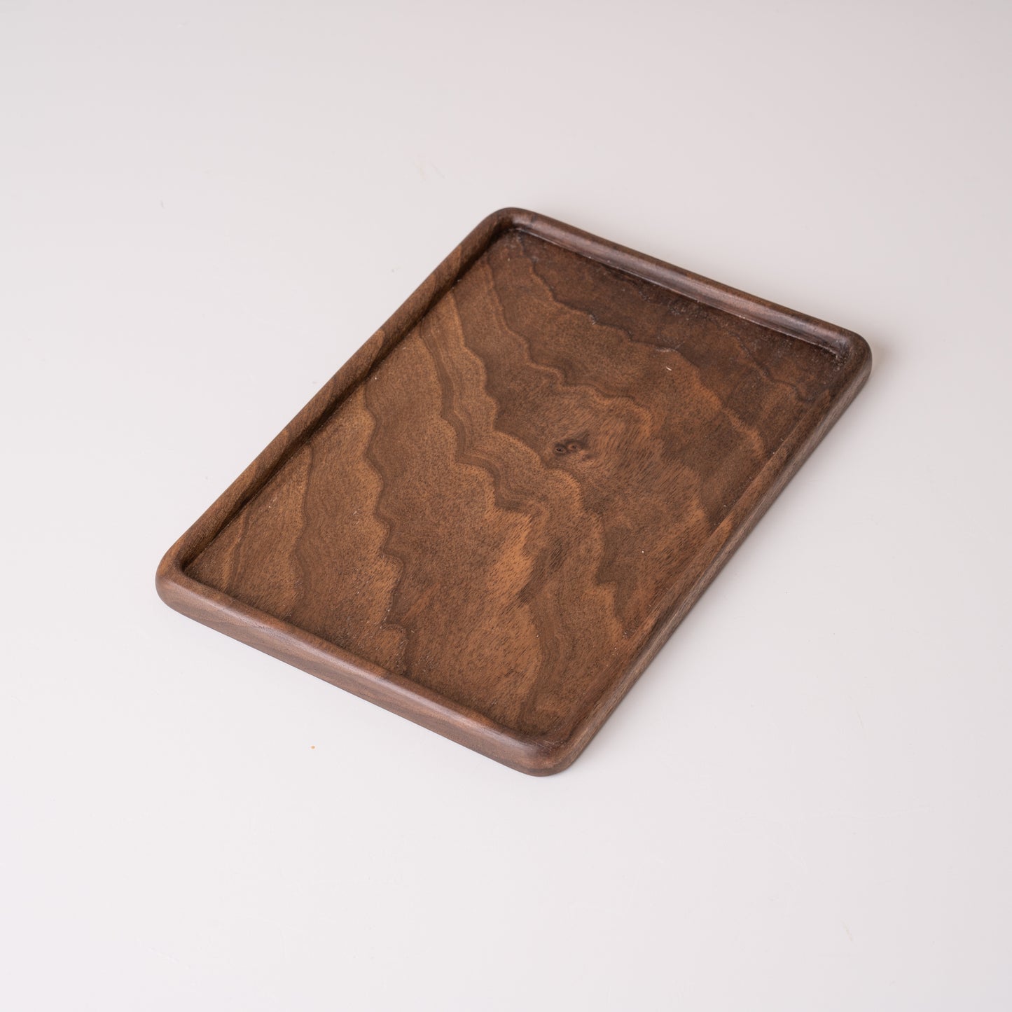 Yrhes Hand Carved Walnut Wood Tray