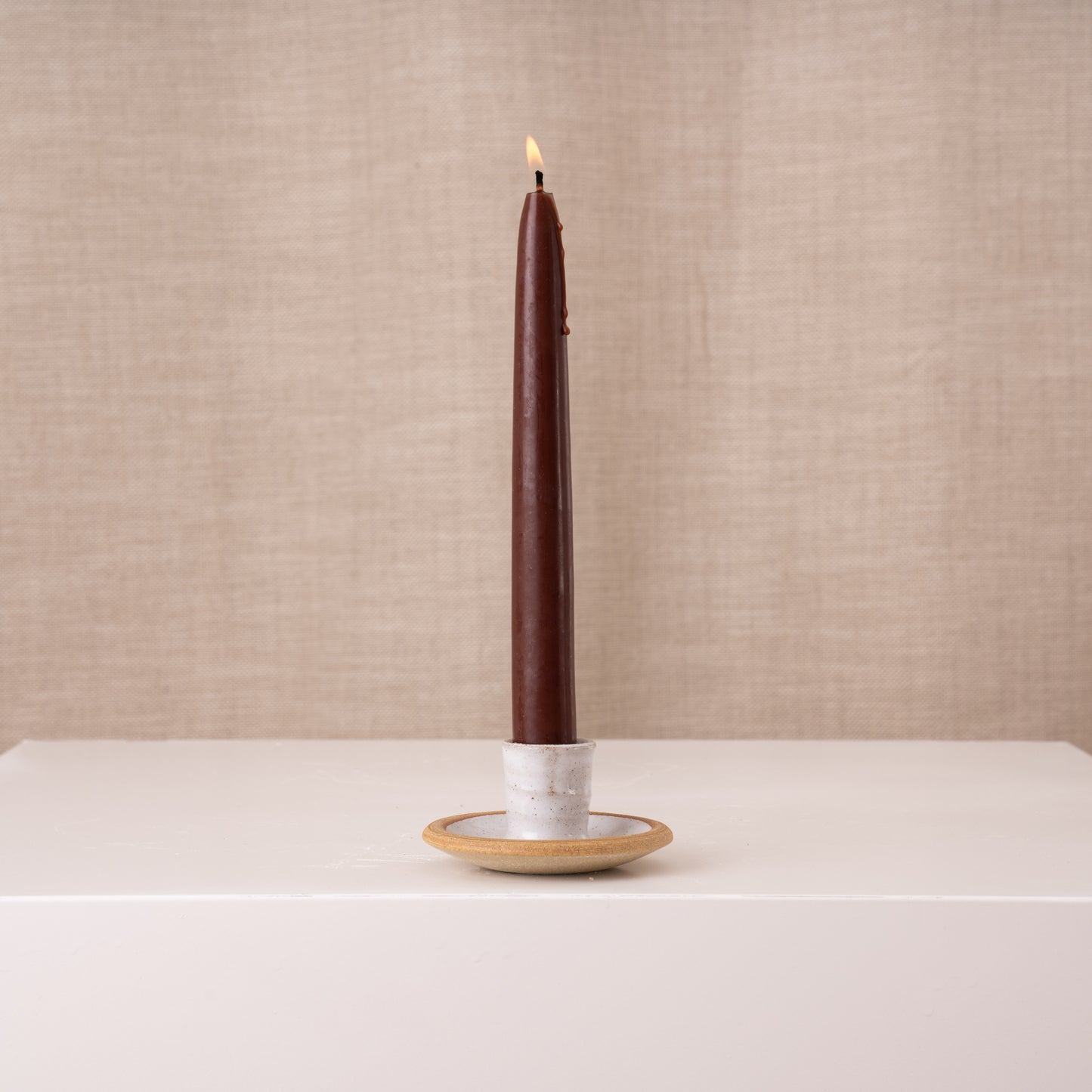 Lily Pearmain Candle Holder White