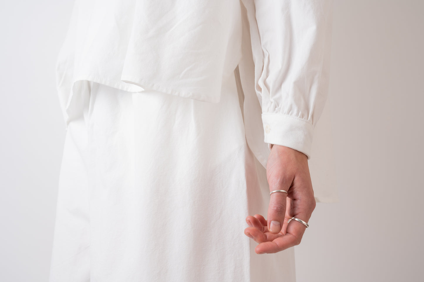 Cawley Studio Cotton Poplin Alice Shirt cuff detail handmade in London