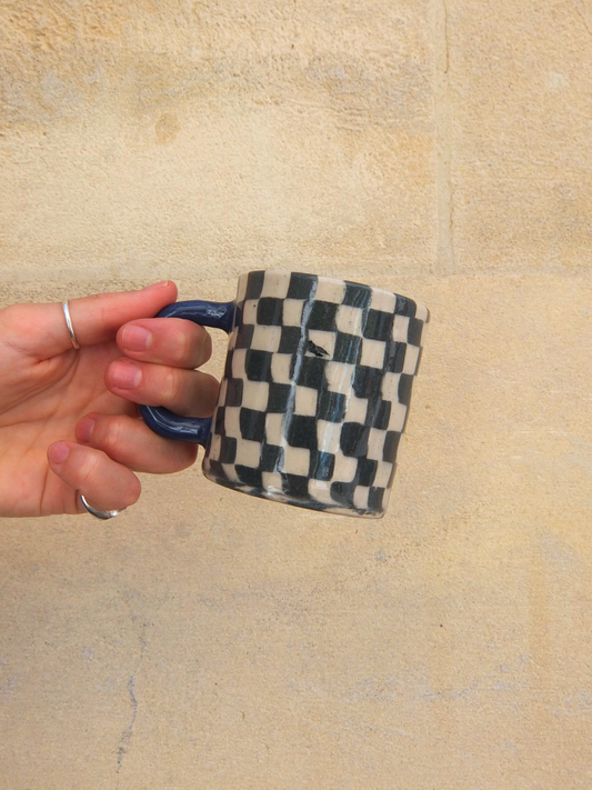 Ceramic Checkerboard Mug