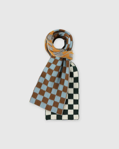 Scottish Lambswool Cosmic Checkerboard Scarf Dream