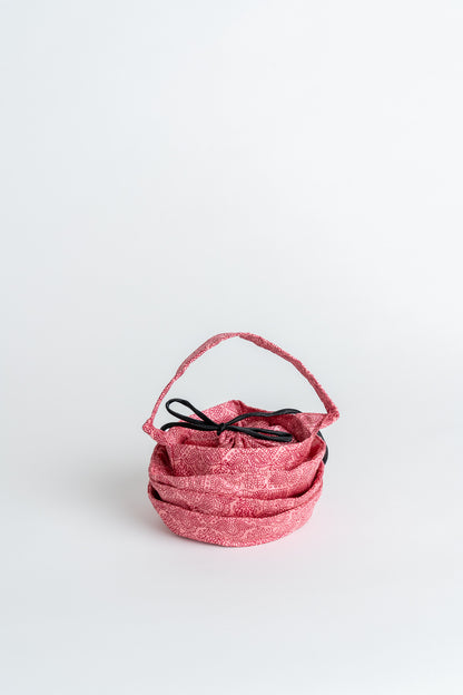 Hand Made Silk Drawstring Lantern Bag Pink