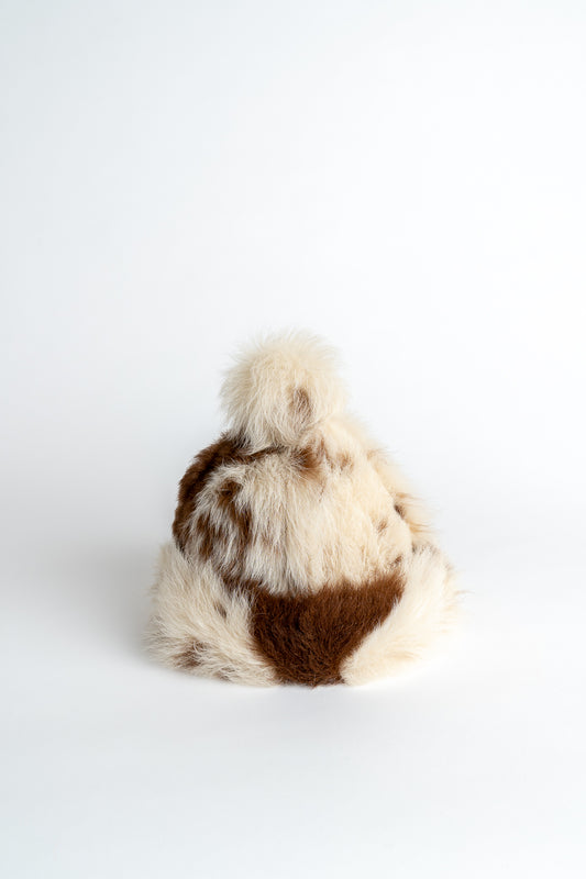 Sheepskin Bobble Cap Cow