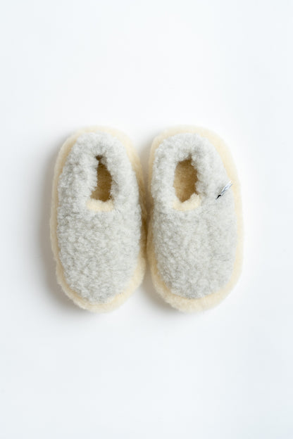 Siberian Wool Kids' Slippers Light Grey