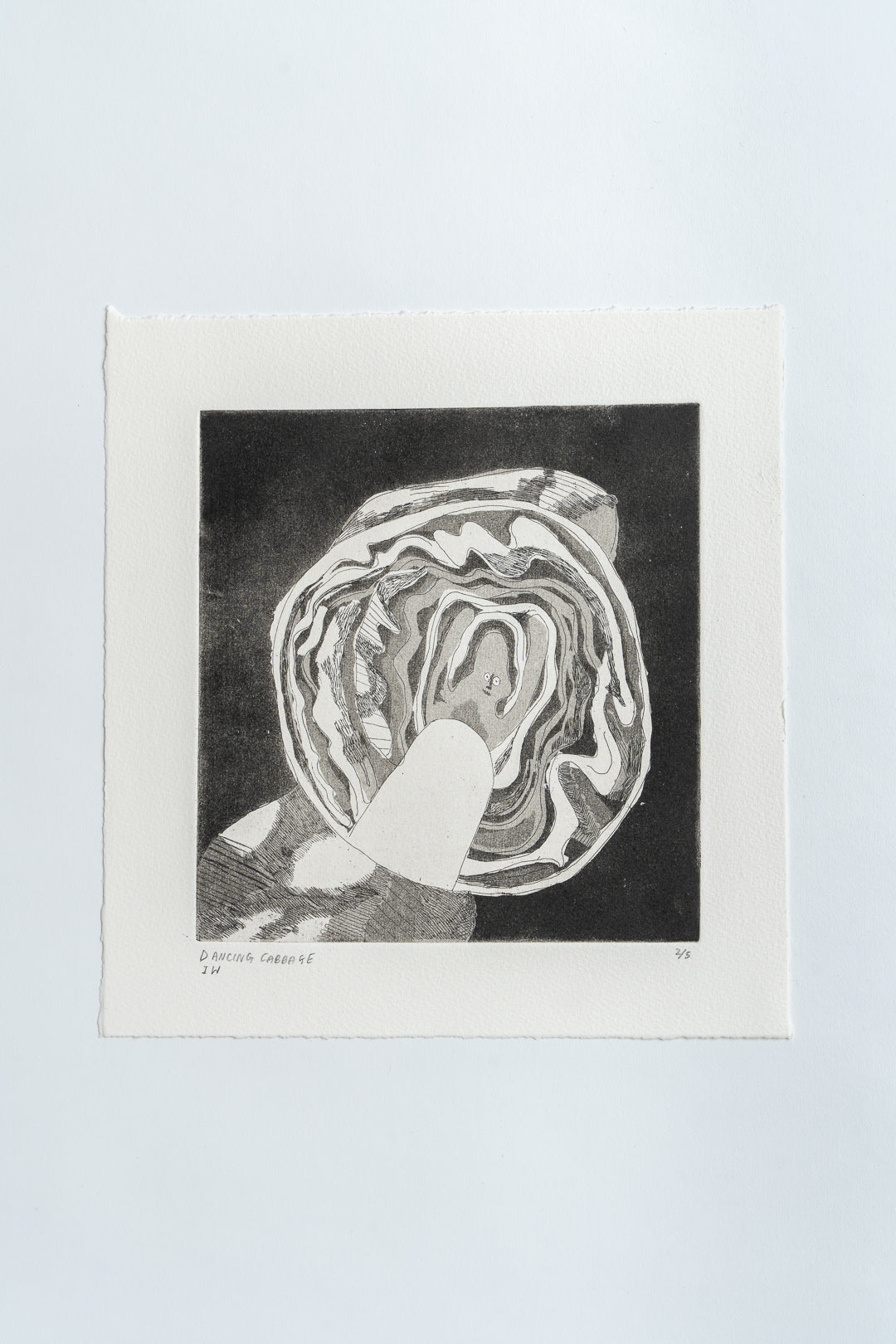 'Dancing Cabbage' Original Etching