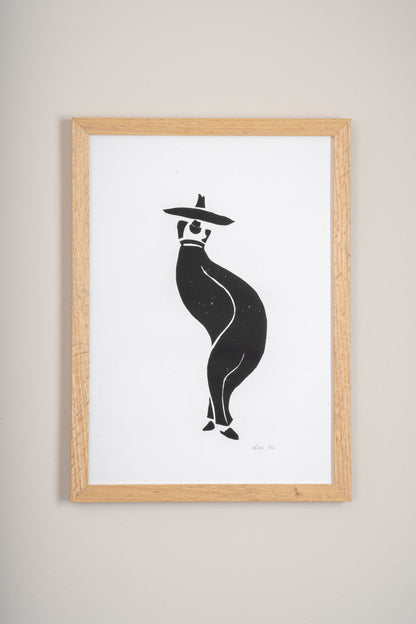 Lino Print 'Pachuco'