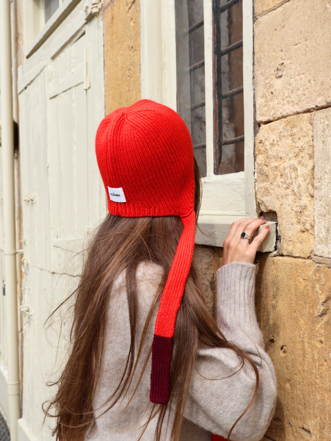 Soft Wool Tied Bonnet Hat