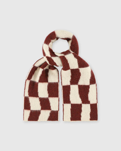 Scottish Lambswool Mini Checkerboard Scarf