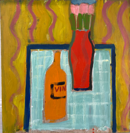 'Vin with Still Life' Original Artwork