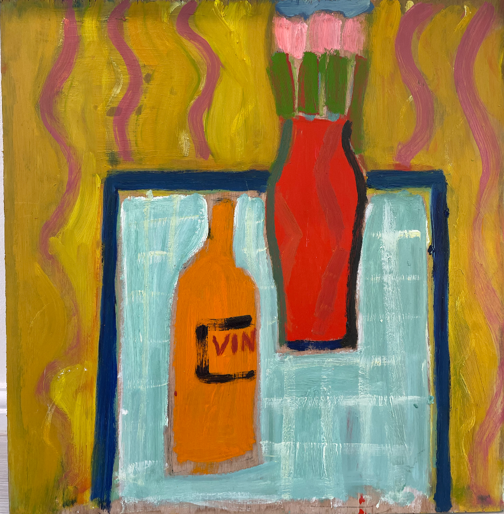 Rose Arbuthnott 'Vin with Still Life' Original Artwork