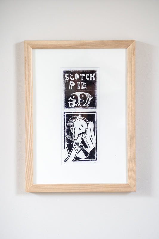 'Scotch Pie' Lino Print