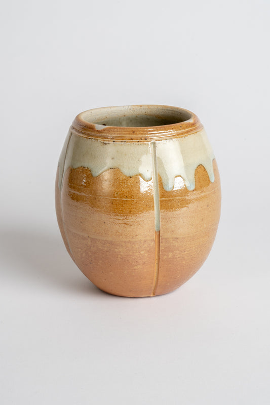 Curated Home & Grown Vintage Studio Pottery Salt Glazed Vase