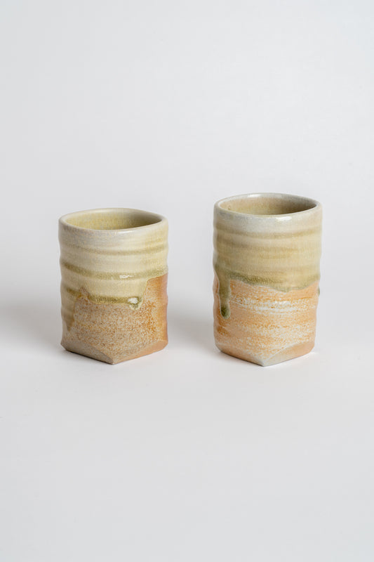 Curated Home & Grown Vintage Studio Pottery Salt Glaze Brush Pot Vase Small