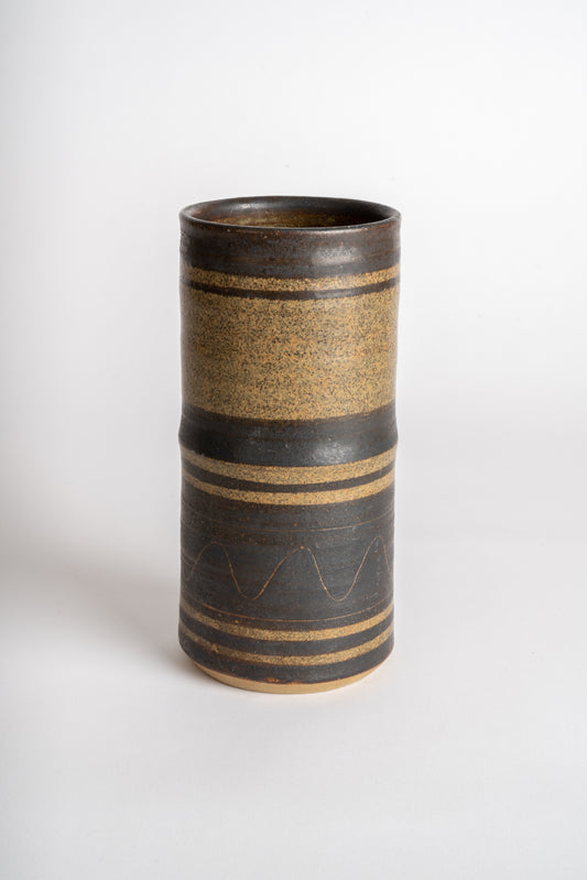 Studio Pottery Cylinder Vase