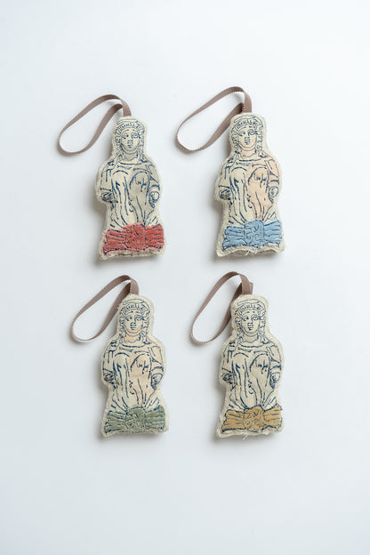 Caryatid Ladies of Cheltenham Christmas Decoration Beige