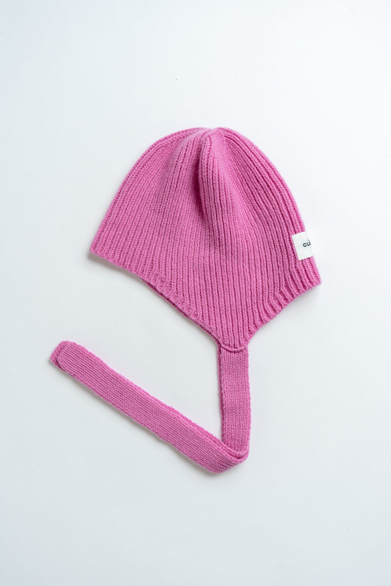 Soft Wool Tied Bonnet Hat Pink Exclusive